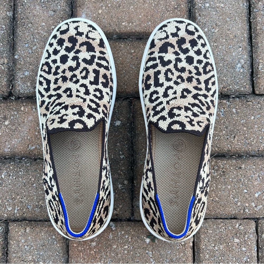 Rothy’s Women’s Retired Camo Cat Leopard Original Slip On Sneaker 6